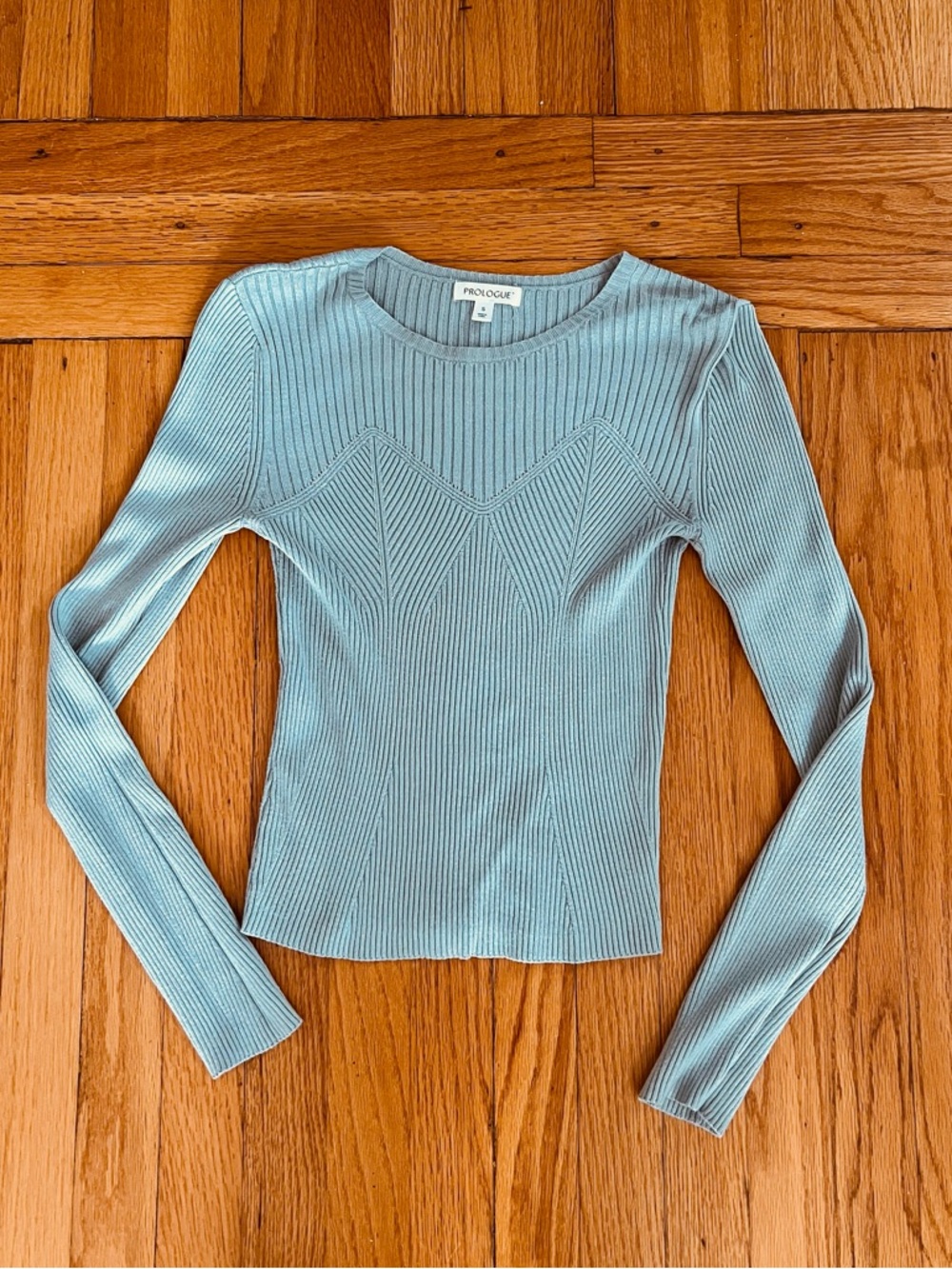Prologue Mint Green Ribbed Lightweight Sweater